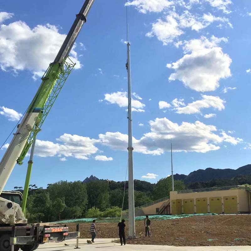 5G 32 metrų vieno vamzdžio mobiliojo ryšio bokštas