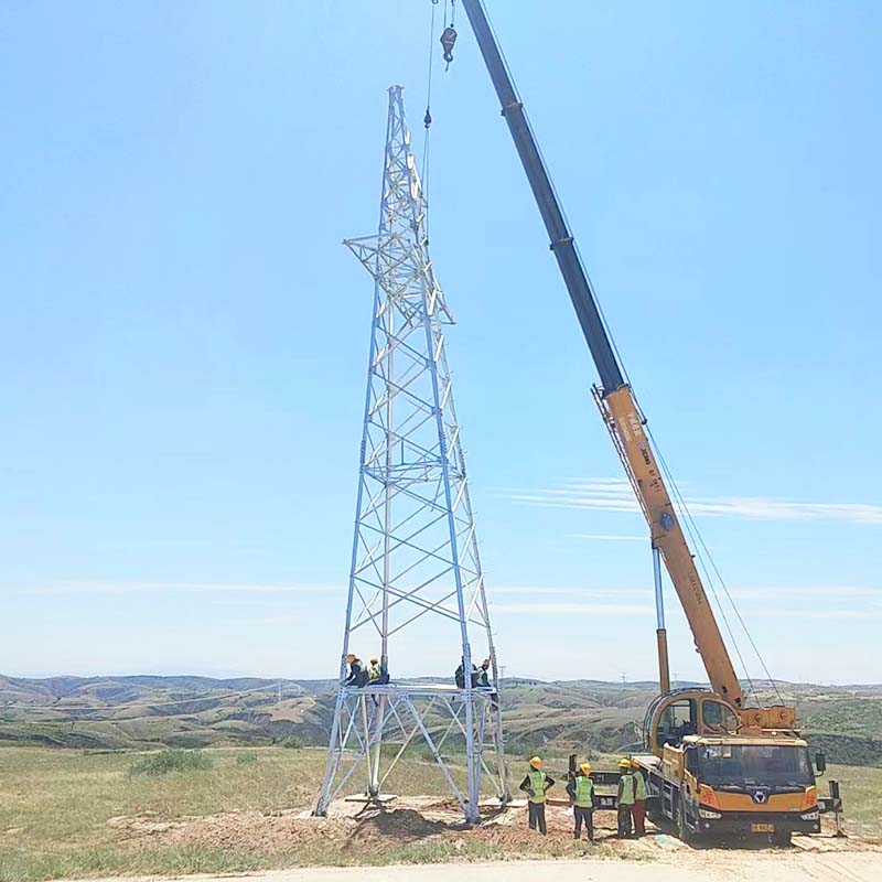 5G bazinės stoties vieno vamzdžio kampinis plieninis ryšių bokštas